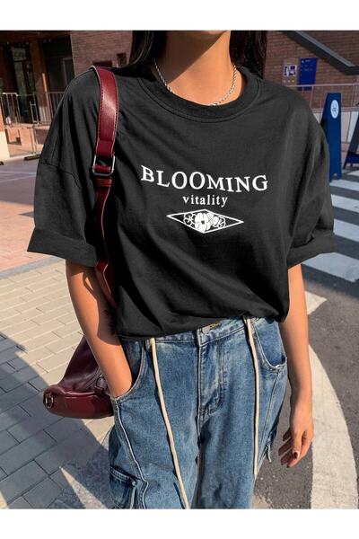 EYAX MODA Tricou imprimat oversize unisex