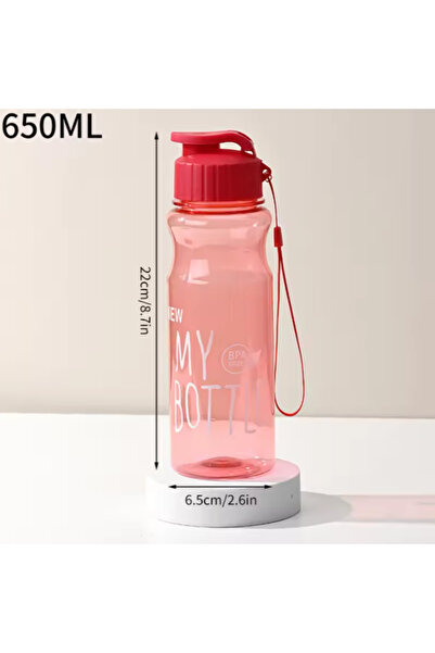 Choice Red 650ML Transparent&Portable Leak-proof Shaker Sports Water Bottle w...