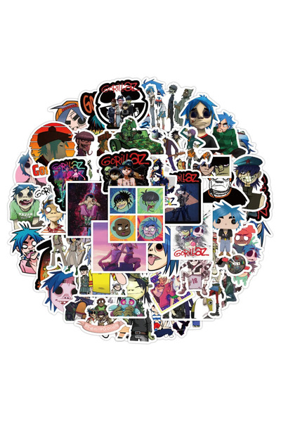 Choice 52 قطعة من ملصقات فرقة غوريلاز الموسيقية، ملصقات جرافيتي لتزيين الحقائ...