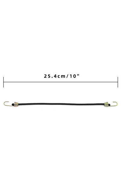 Choice ١٠ قطع - أسود، ١٠ حبال مطاطية عالية المرونة مع مشبك تعليق، حبل أمتعة ب...