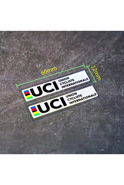 Choice ملصقان صغيران أبيضان طويلان لشهادة الاتحاد الدولي للدراجات (UCI)، ملصق...