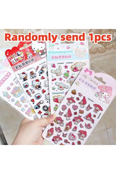 JOY TOP أرسل عشوائياً قطعة واحدة من ملصقات سانريو الأصلية، ملصقات كرتونية لشخ...