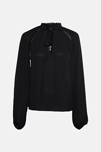 Guess Josette Women's Black Blouse W5Bh74Wgla2-Jblk