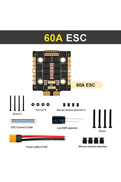 Choice وحدة تحكم طيران صغيرة MINI 60A ESC F722 فقط، وحدة تحكم طيران صغيرة F72...