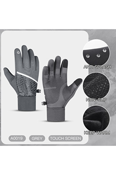 Choice S A0019-GRAY Winter Gloves Warm Touch Screen All Finger Bicycle Gloves...