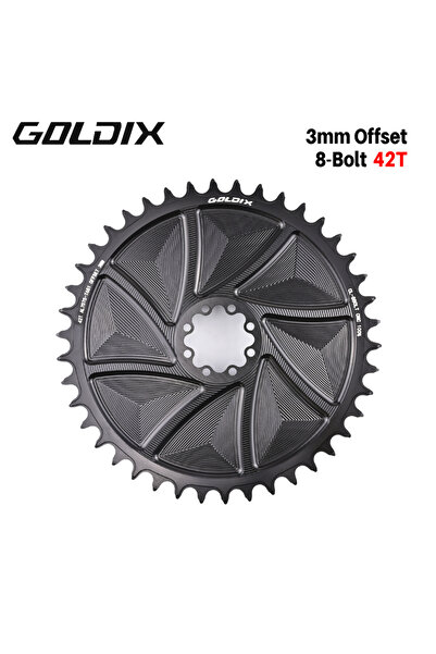 Choice 8Bolt 42T GOLDIX 8-Bolt Bicycle Chainring Wide and Narrow Teeth AERO C...