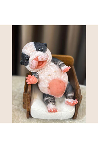 Choice Silicone Dog Doll 17cm Mini Silicone Dog Doll Can Open Mouth 3D Painte...