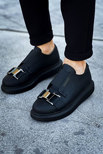 Lucy Shoes Yg297 Verona Men's Casual Elastic Buckle Leather Sports Sneaker Sh...