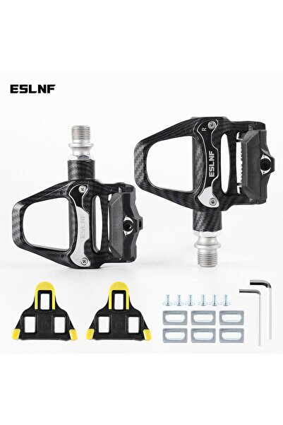 Choice مجموعة دواسات دراجة طريق عالية الجودة بنمط ألياف الكربون، مزودة بمحامل...