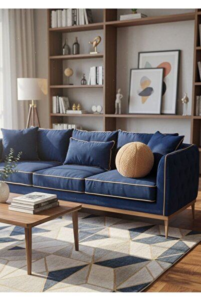 TrendTopic Dekoratif Peluş Top Kırlent Büyük Boy Yastık Minder