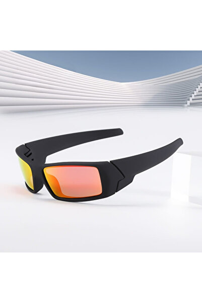 Choice نظارات شمسية رياضية مستقطبة بتصميم كلاسيكي أنيق باللونين الأسود والأحم...