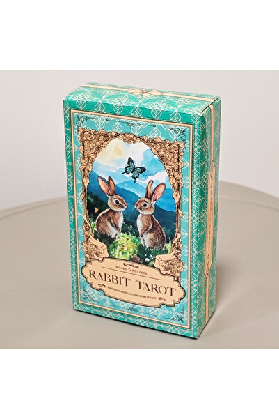 Choice light green Rabbit Tarot Deck 78 Watercolor Cards Cute Divination Card...