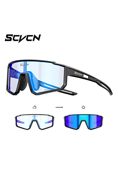 Choice نظارات شمسية متغيرة اللون باللون الأزرق (04 SCVCN) مناسبة لركوب الدراج...