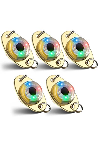 Choice مجموعة من 5 طعوم صيد مضيئة بتقنية LED، ملاعق صيد مضيئة، فلاشات تحت الم...