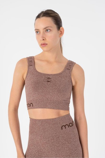 MARATON Slimfit Women's Flat Collar Brown Melange- Bra