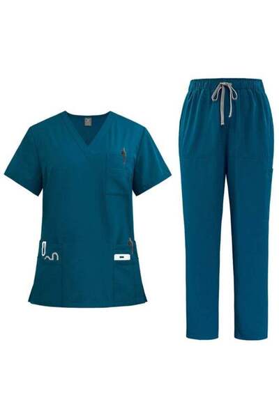 NiaaHinn Medical Scrub Set for Men and Women (Blue)