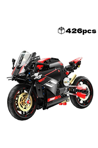 Choice S 426pcs Technical 1:5 Scale V4 Motorcycle Building Blocks Set Creativ...