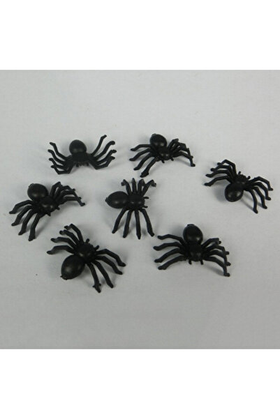 Choice Black 50Pcs Plastic Black Spider Trick Toys Halloween Haunted House Pr...