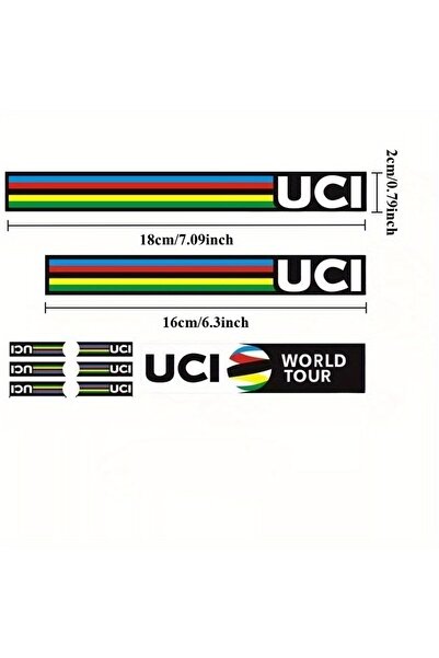 Choice مجموعة ملصقات مكونة من 9 قطع، ملصقات دراجات هوائية مخططة بألوان قوس قز...