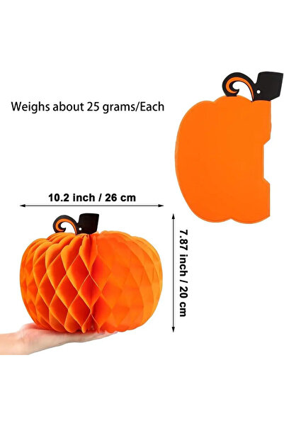 Choice 1pc 1/3pcs Paper Pumpkin Honeycomb Pumpkin Centerpieces Hanging Decora...