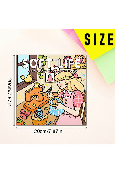 Choice كتاب تلوين للكبار، مقاس 20×20 سم، 24 صفحة، بتصميمات كرتونية لطيفة ومريحة.