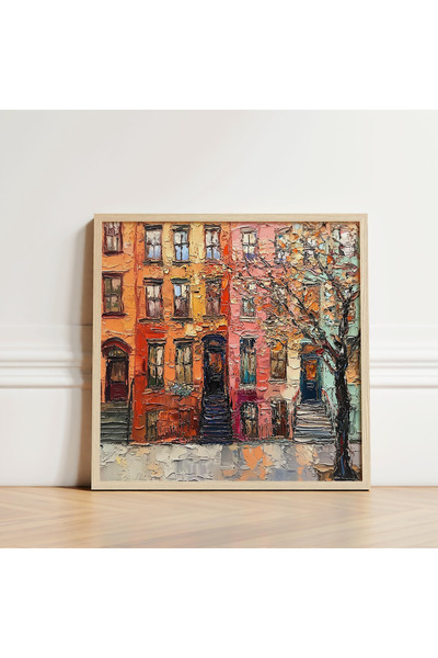 Tuba Decor Tablou pătrat cu rama din lemn manzaram