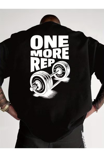 COMANCHERO Unisex μπλουζάκι με στάμπα στην πλάτη One More Rep Oversize