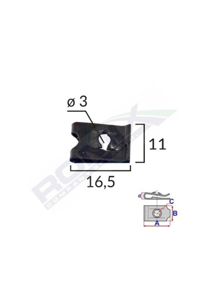 ROMİX Κλιπ στερέωσης γενικής χρήσης - Μαύρο σετ 25 τεμαχίων