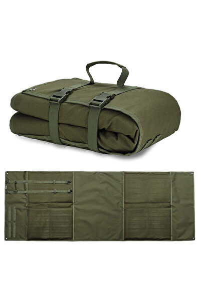 Choice حصيرة حمل معدات خارجية خضراء عسكرية مقاس 200 × 75 سم - حصيرة تخييم ونز...