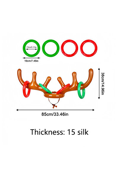 Choice1 1PC Coffee 1Pc Toss Game Inflatable accessories Reindeer Antler Hat R...