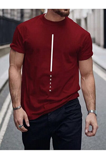 EYAX MODA Tricou UNISEX cu imprimeu, supradimensionat, cu guler rotund, EYAXD...