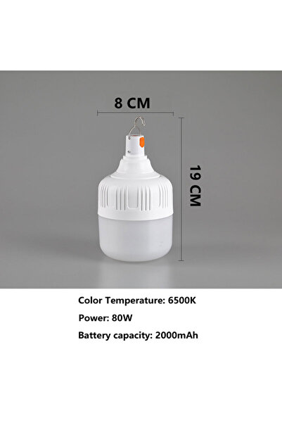 Choice مصباح تخييم LED بقوة 80 واط، مصباح طوارئ محمول بقوة 20 واط، 40 واط، 80...