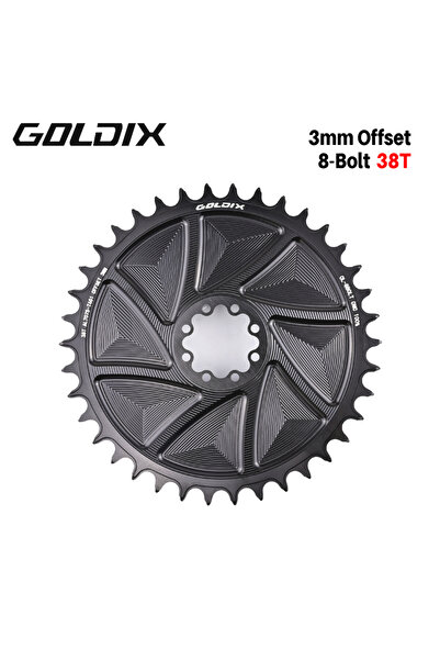 Choice 8Bolt 38T GOLDIX 8-Bolt Bicycle Chainring Wide and Narrow Teeth AERO C...
