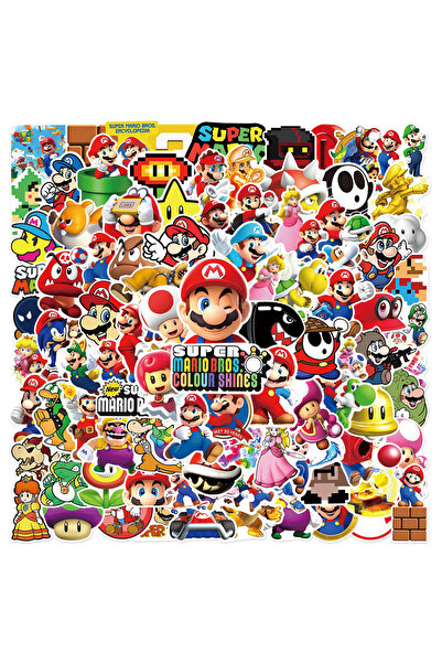 choice2 النمط 1: 100 قطعة أو 50/100 قطعة ملصقات كرتونية لألعاب سوبر ماريو للأ...