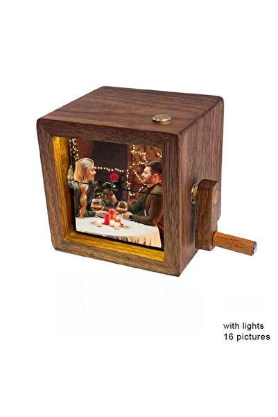 Choice 16 sheets Home Decor Hand Cranked LED Photo Album DIY Project Holds 8 ...