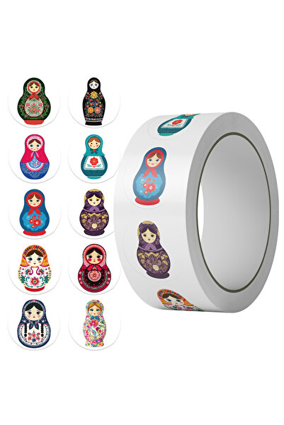 Choice 500 قطعة من ملصقات فينيل لدمى التعشيش الروسية، بتصاميم ماتريوشكا نابضة...