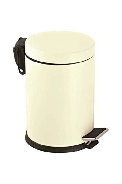 DAYCO Pedallı Krem Renk Metal Çöp Kovası 5 L 20*28 cm