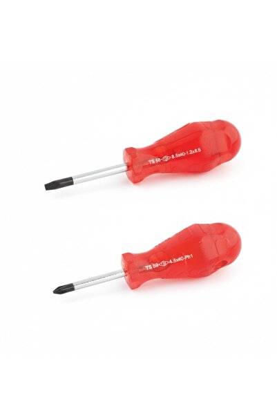İzeltaş Profesyonel 2'li Topaç Tornavida Seti Düz ve Yıldız Uçlu Yüksek Dayan...