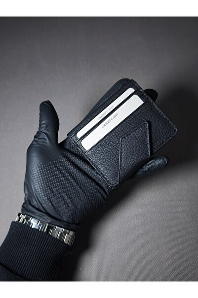 NZCLUB Ανδρική θήκη για κάρτες πορτοφολιού από γνήσιο δέρμα με μαγνήτη