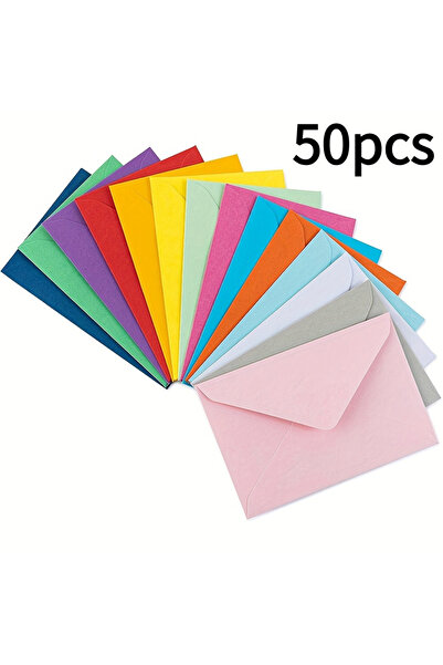 Choice Mixed Color 50pcs 50pcs Mixed Color Mini Envelope Set | Glue Seal | 10...