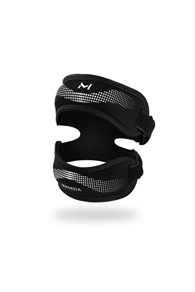 Choice واقيات ركبة رياضية سوداء ورمادية اللون، قطعة واحدة، شريط سيليكون مزدوج...