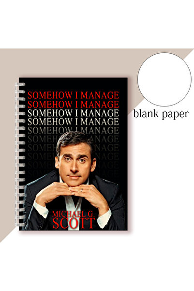 Choice A5 H105 - 3 Michael G. Scott Quote A5 Spiral Binder Notebook - SOMEHOW...