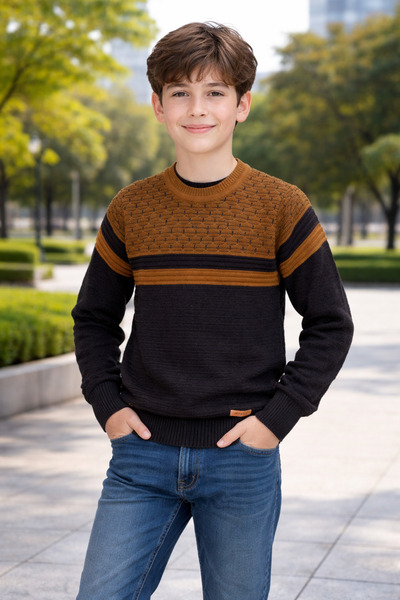 Seymen 130-01-26 Boy's Transitional Knitwear Sweater Soft Texture Comfortable...