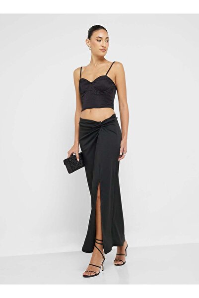 Ginger Maxi Skirt in Jersey with Tied Waist Details