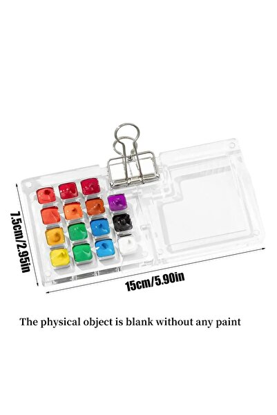 Choice علبة ألوان مائية 1 8 /15 مربعات، صينية أكريليك متعددة الأقسام، صينية أ...
