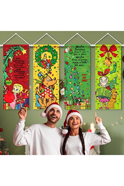 Choice MULTI 2D Flat Banner Welcome To Whoville Banner Red Green Whoville Chr...