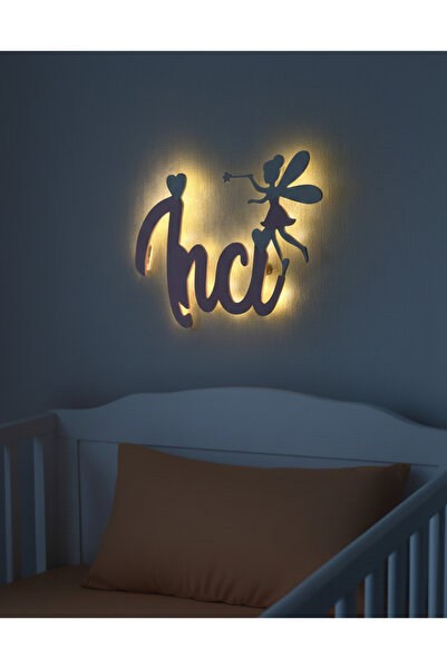 Pofu.art Kişiye Özel Ledli İsimlik Kapı Süsü | Gece Lambalı İsimlik 60 - 65 Cm