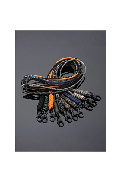 Choice حبل باراكورد أسود مضاد للضياع مع مشبك للمفاتيح وبطاقة الهوية الشخصية و...