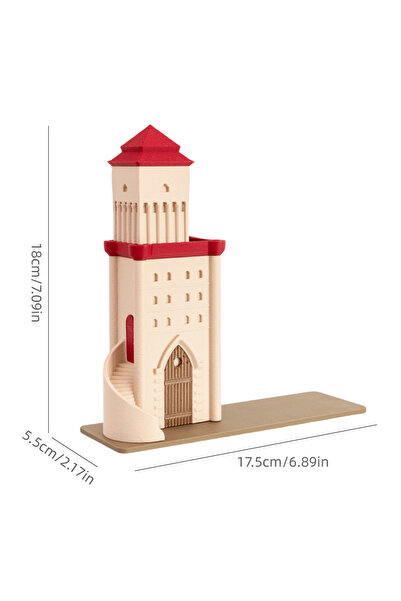 Choice حامل كتب عتيق على شكل قلعة، حامل كتب مزخرف للمكتب، مناسب للمنزل والمكت...