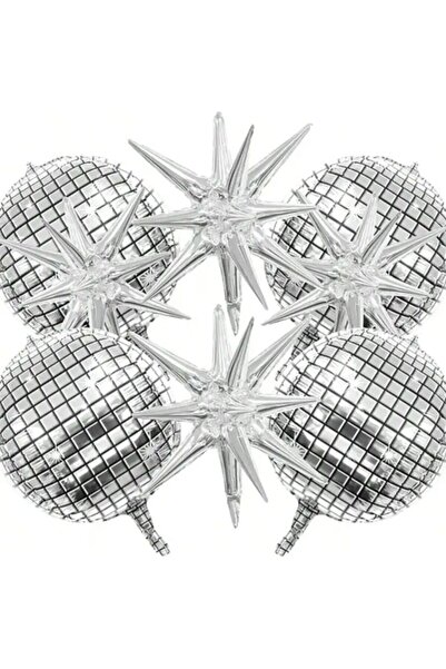 Choice Other 1 6Pcs 22-Inch 4D Aluminum Foil Balloons Disco Exploding Star Ba...